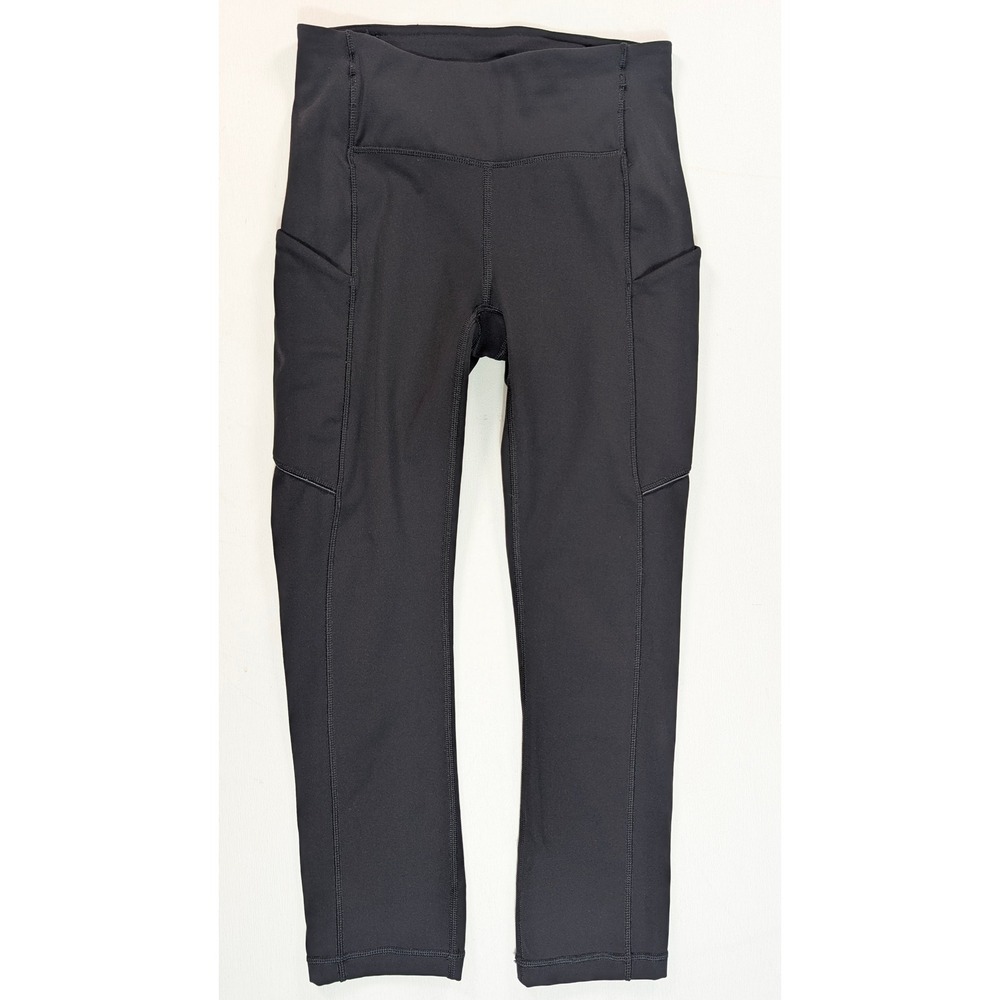 Lululemon All The Right Places Crop Leggings Black Size 2 Pockets Training Yoga